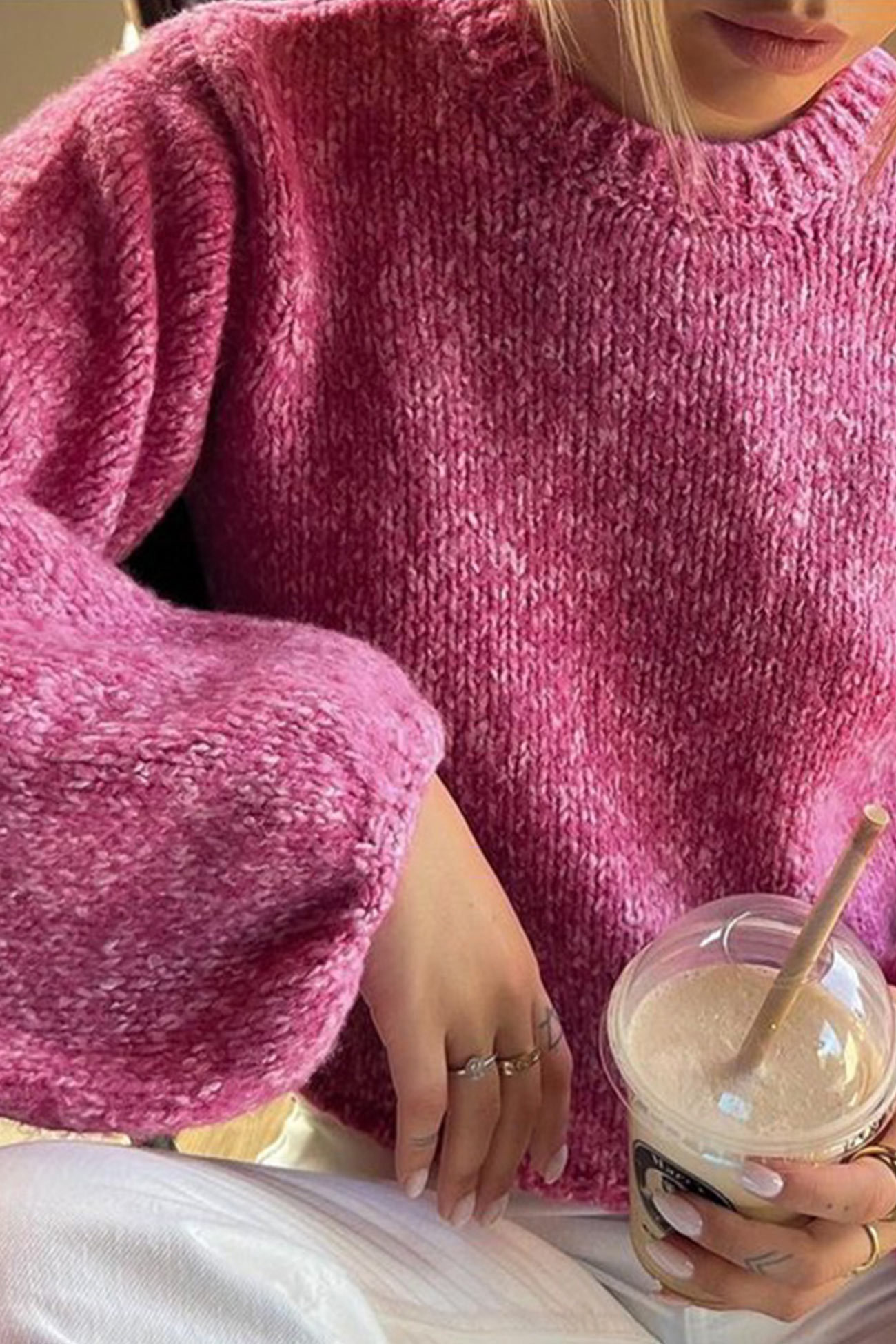 Backless Tie-up Pullover Sweater