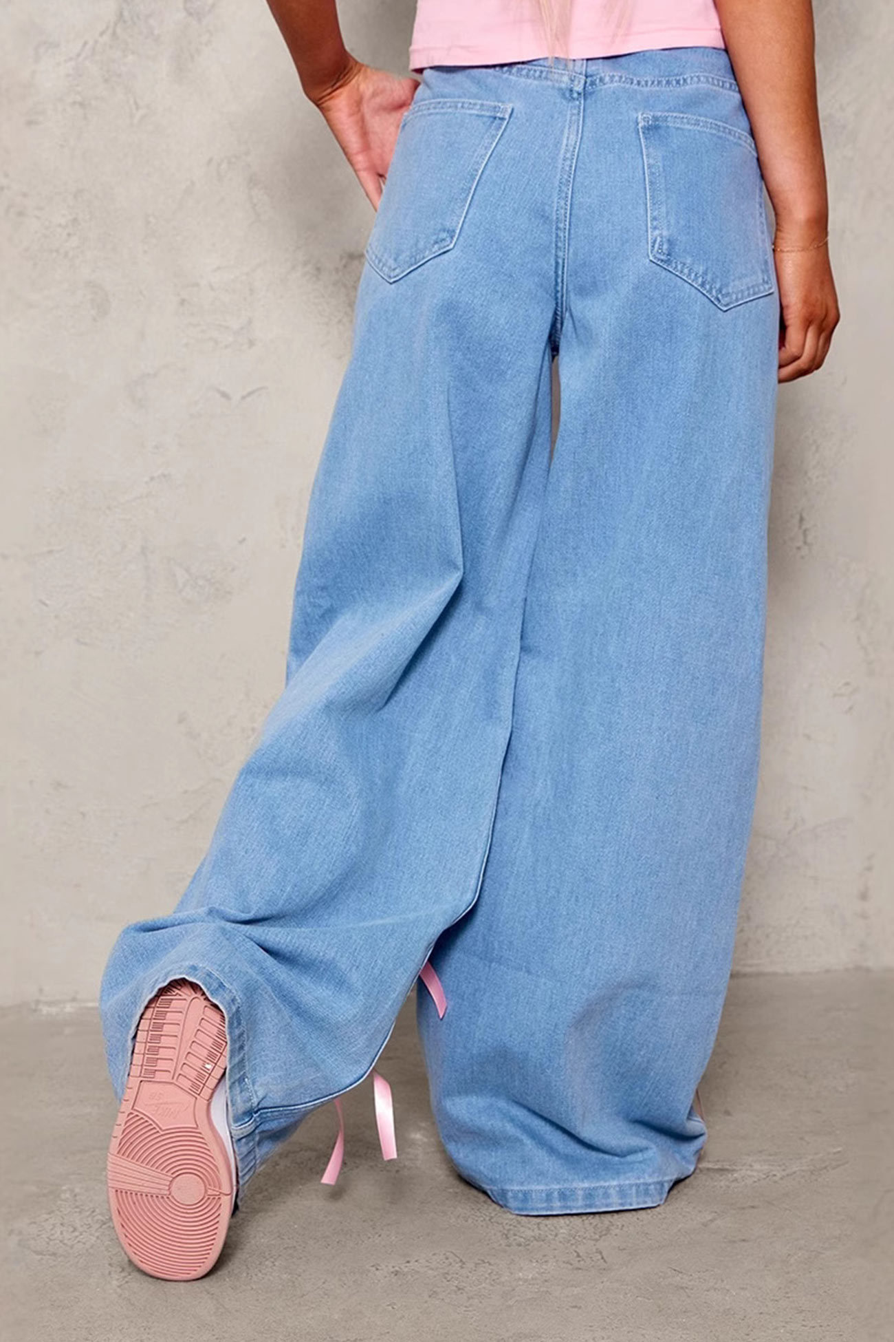 Bow Ribbon High Rise Jeans