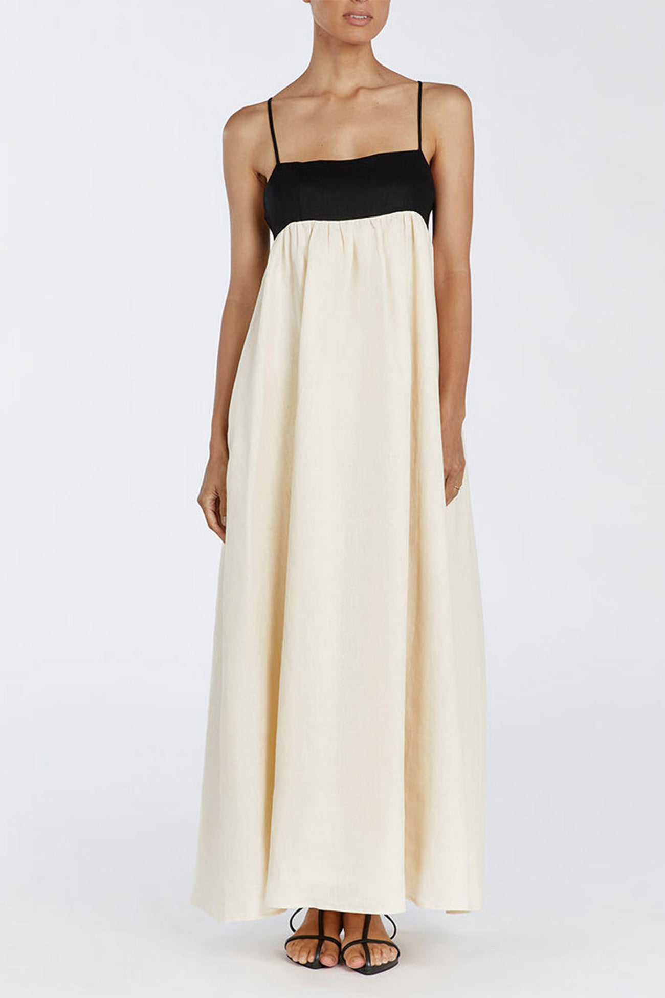 Cotton Contrast Patchwork Cami Dress