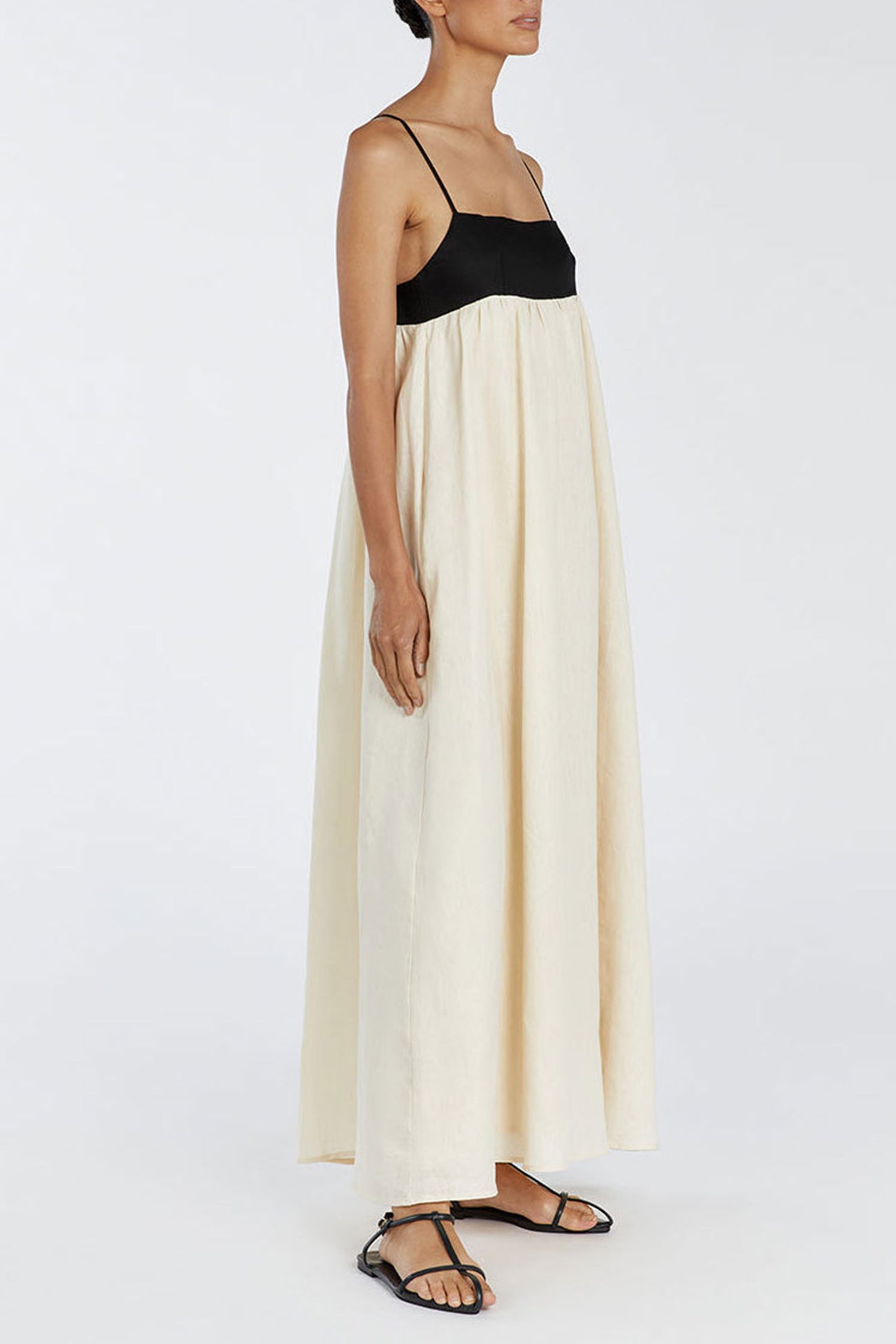 Cotton Contrast Patchwork Cami Dress
