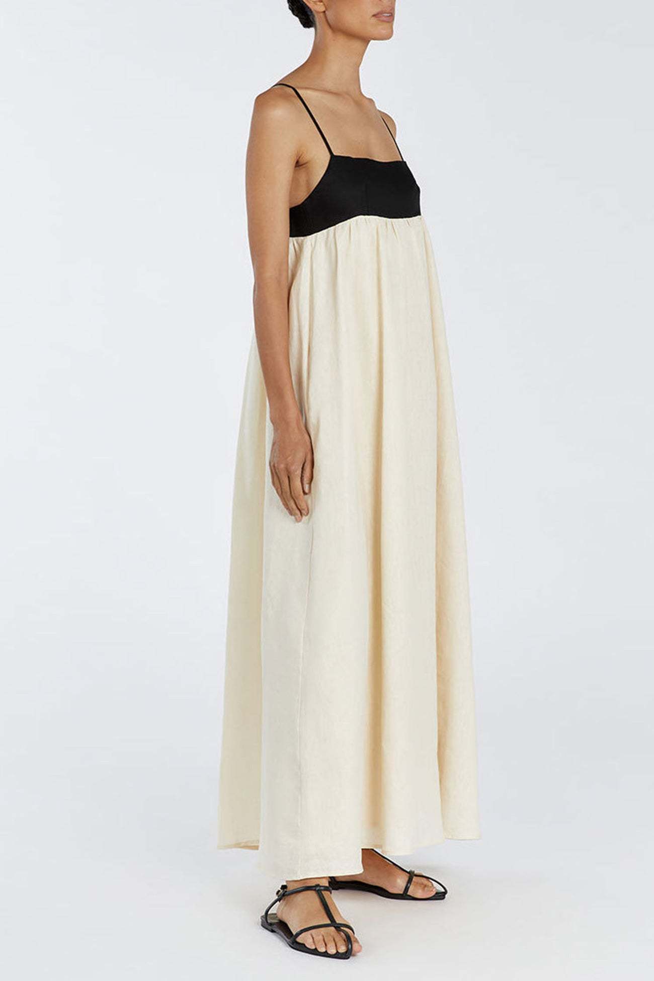 Cotton Contrast Patchwork Cami Dress