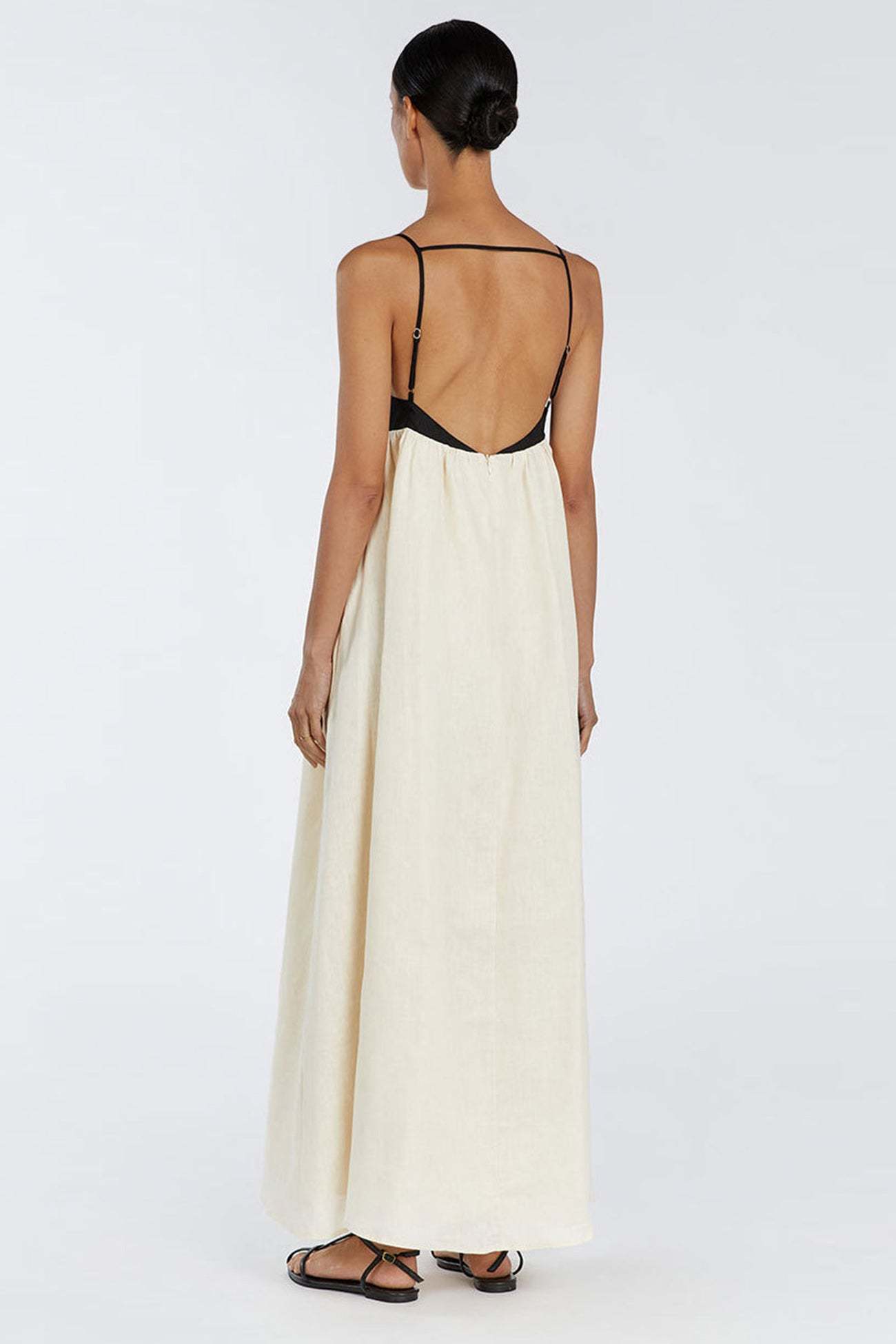Cotton Contrast Patchwork Cami Dress