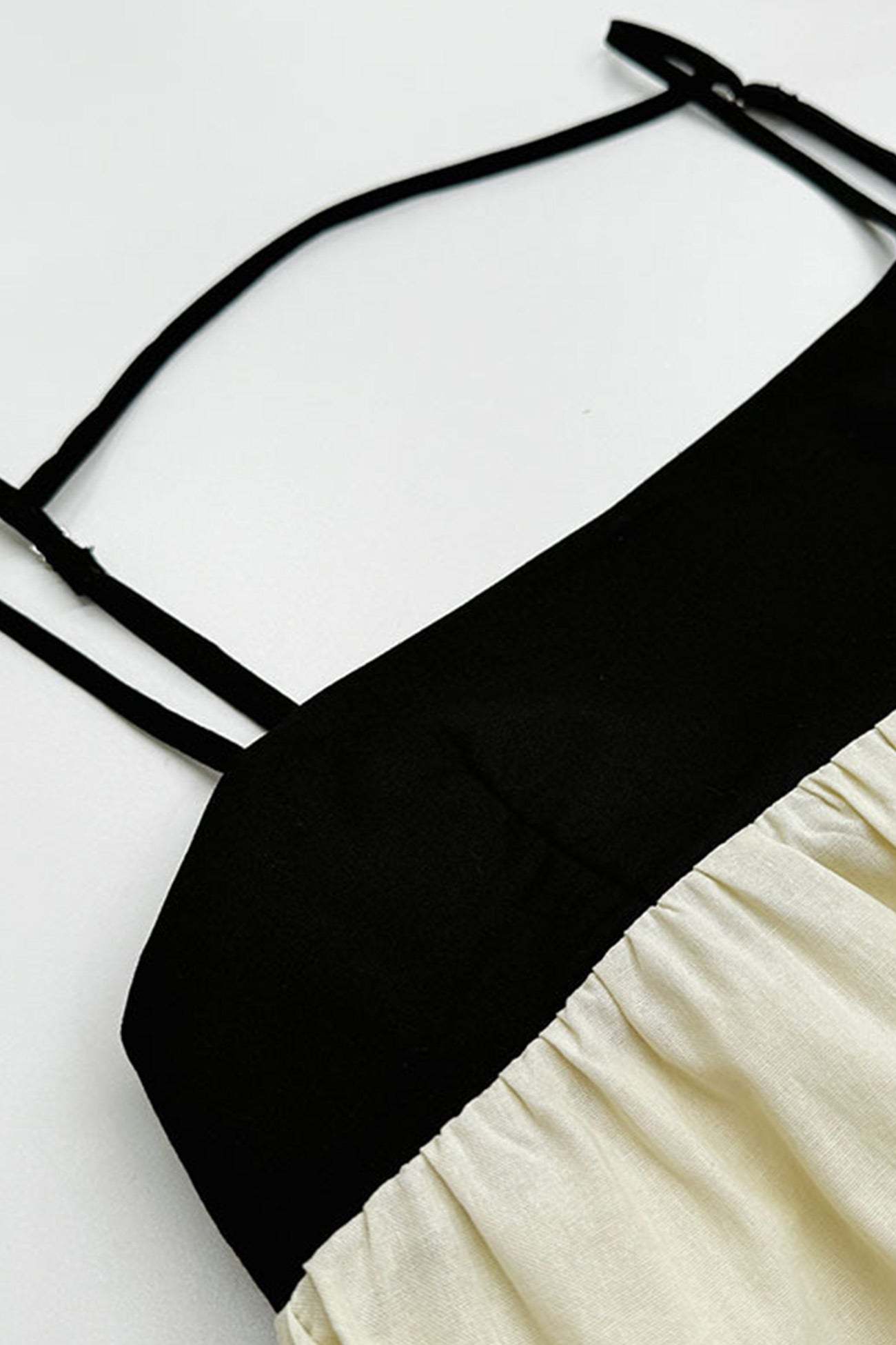 Cotton Contrast Patchwork Cami Dress