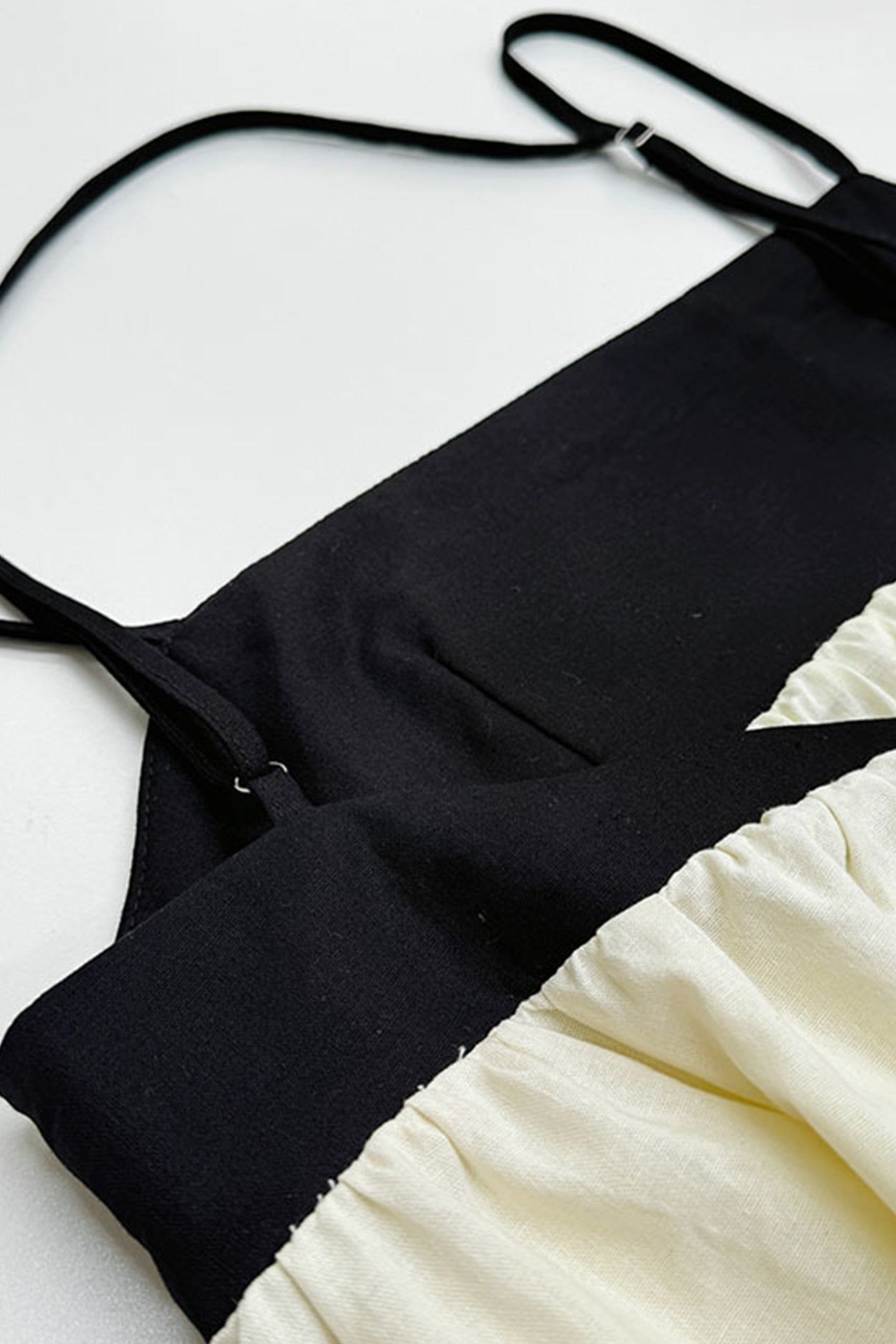 Cotton Contrast Patchwork Cami Dress