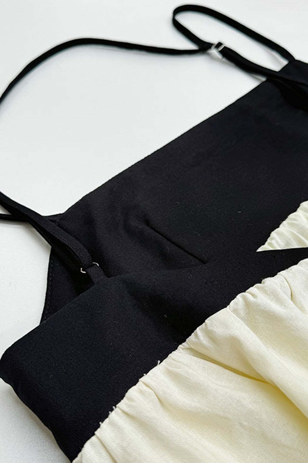 Cotton Contrast Patchwork Cami Dress