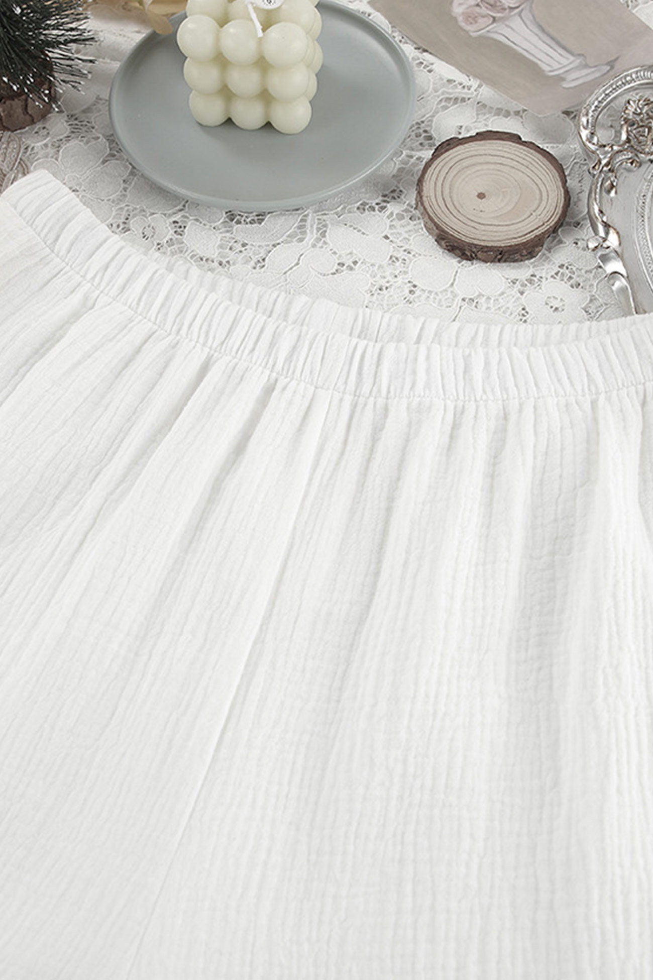 Cotton Flare Sleeve Cardigan Long Pants Set