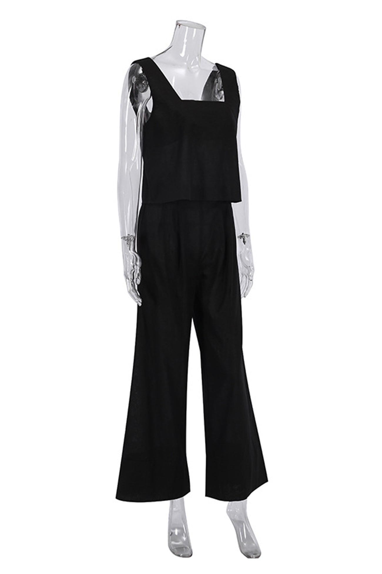 Cotton Square Neck Tank Pants Suits