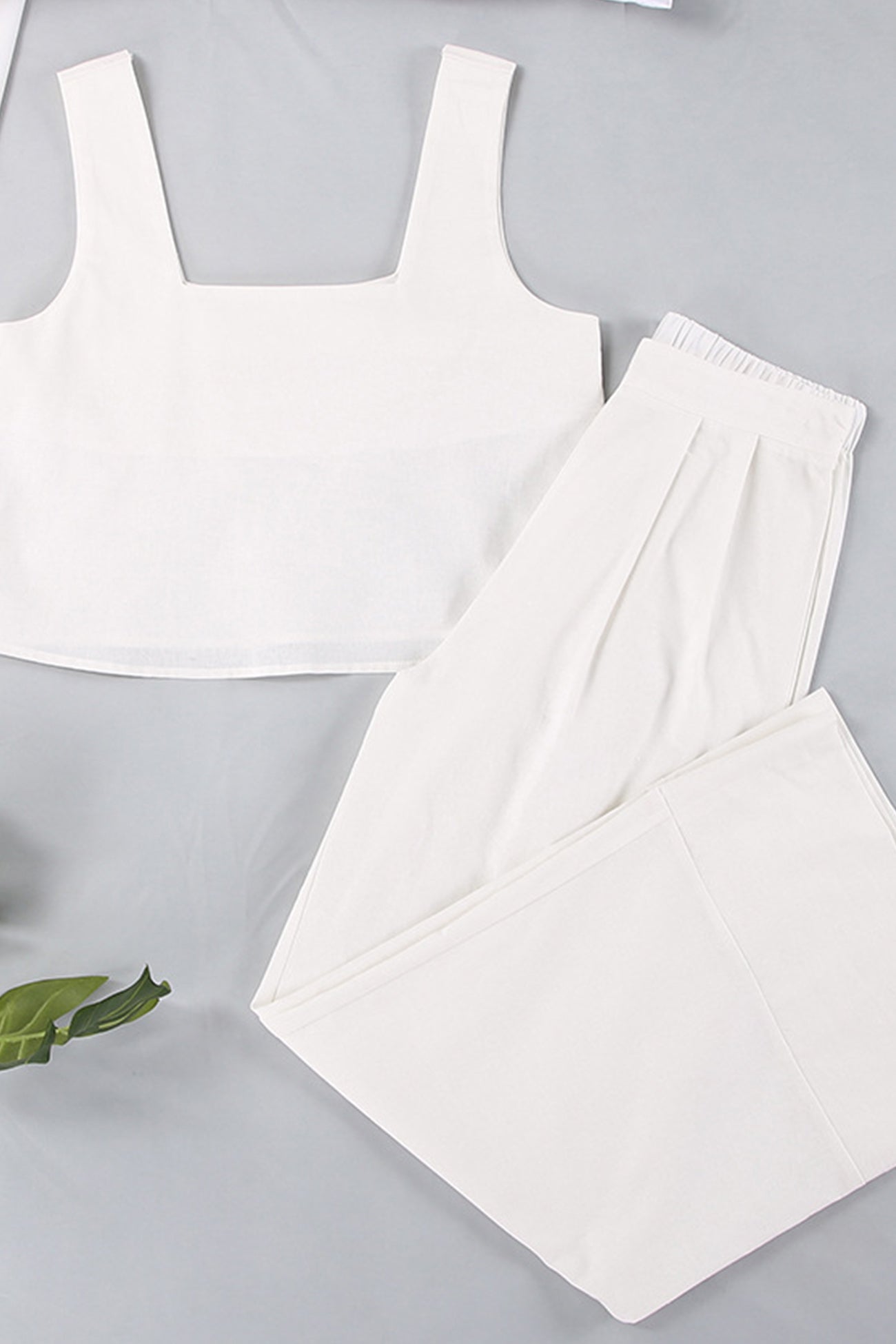 Cotton Square Neck Tank Pants Suits