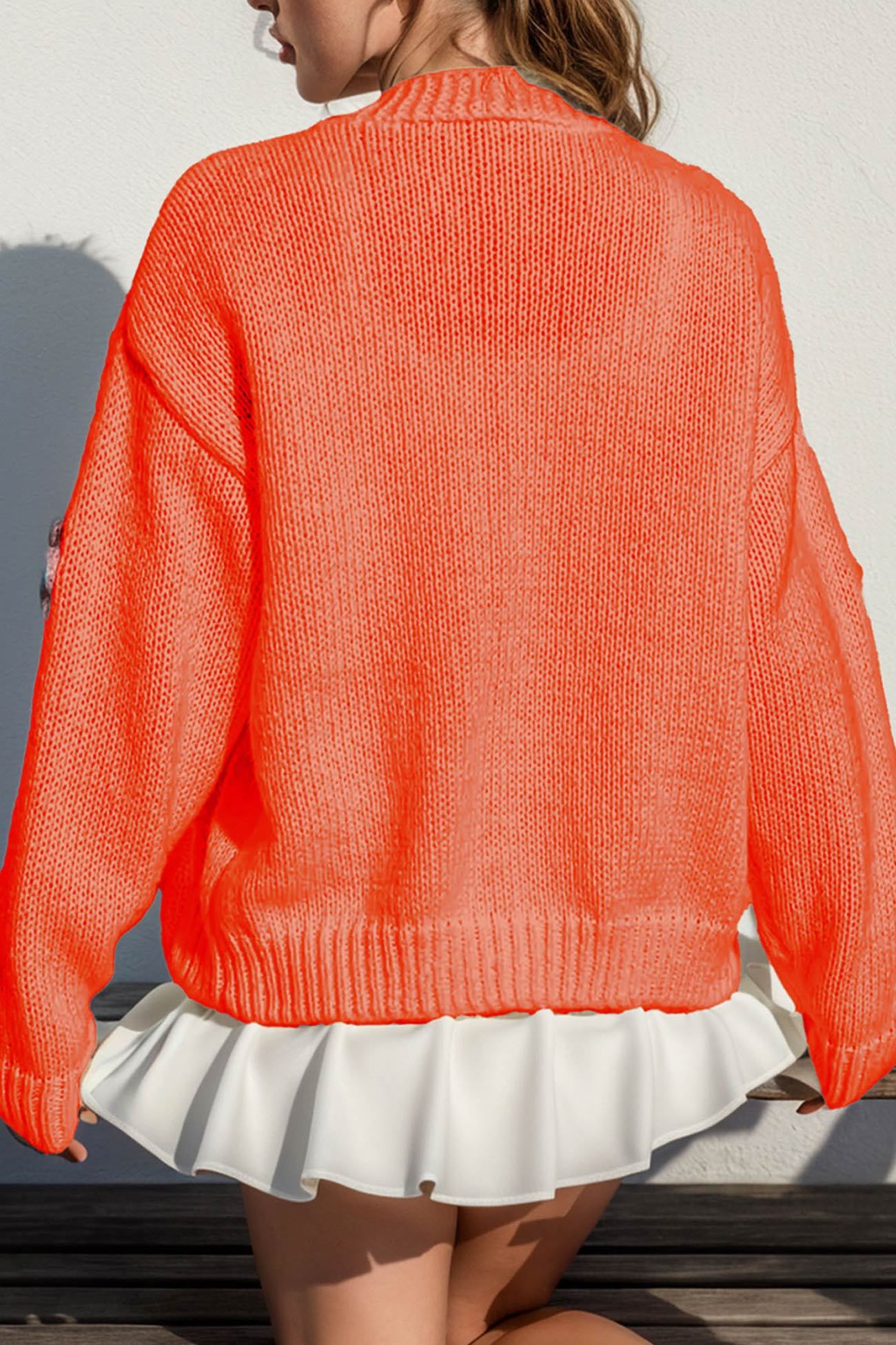 Floral Crochet Button-deon Cardigan