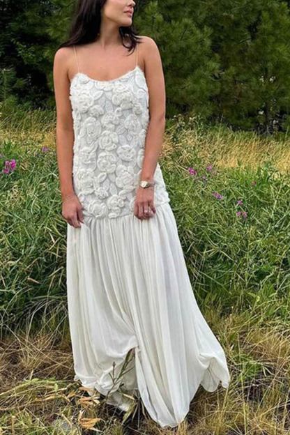 Floral Jacquard Chiffon Cami Dress