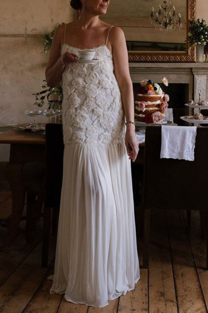 Floral Jacquard Chiffon Cami Dress