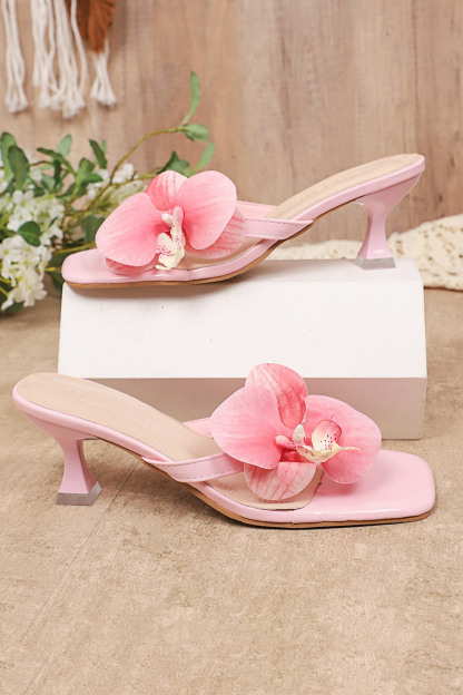 Floral Slip-on High Heels