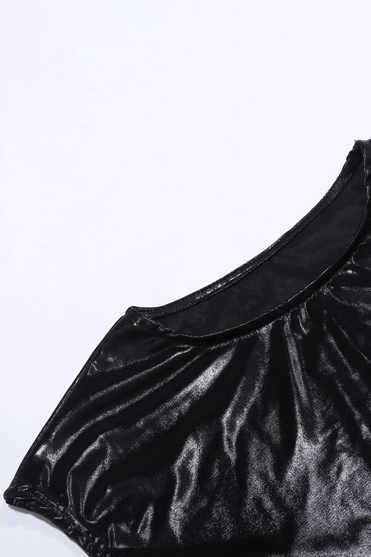Glossy Vest Wide Leg Pants Set