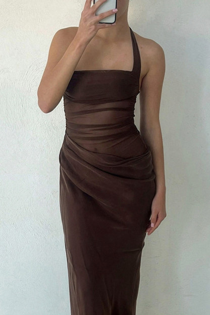 Halter Neck Cutout Pack Hip Dress