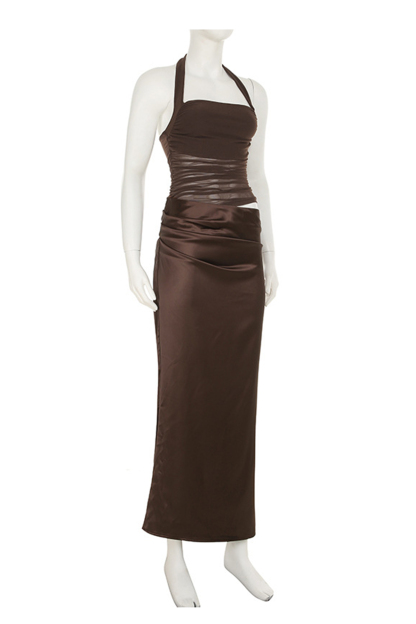 Halter Neck Cutout Pack Hip Dress