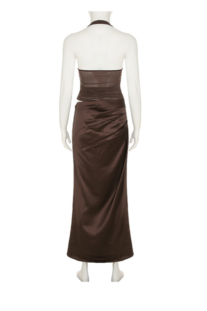 Halter Neck Cutout Pack Hip Dress