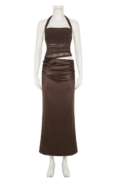 Halter Neck Cutout Pack Hip Dress