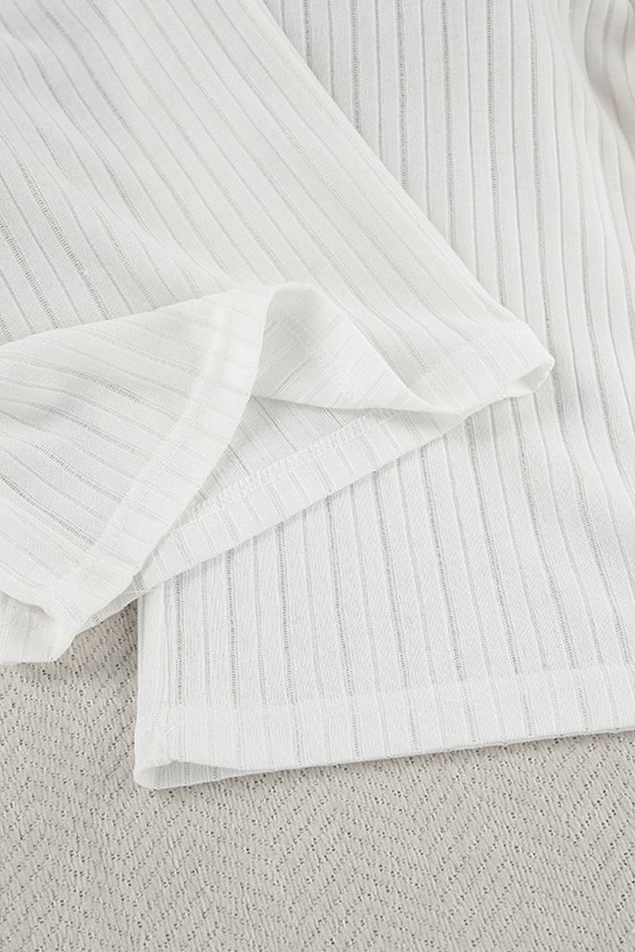 Hollow Out Knit Tank Top Pants Set