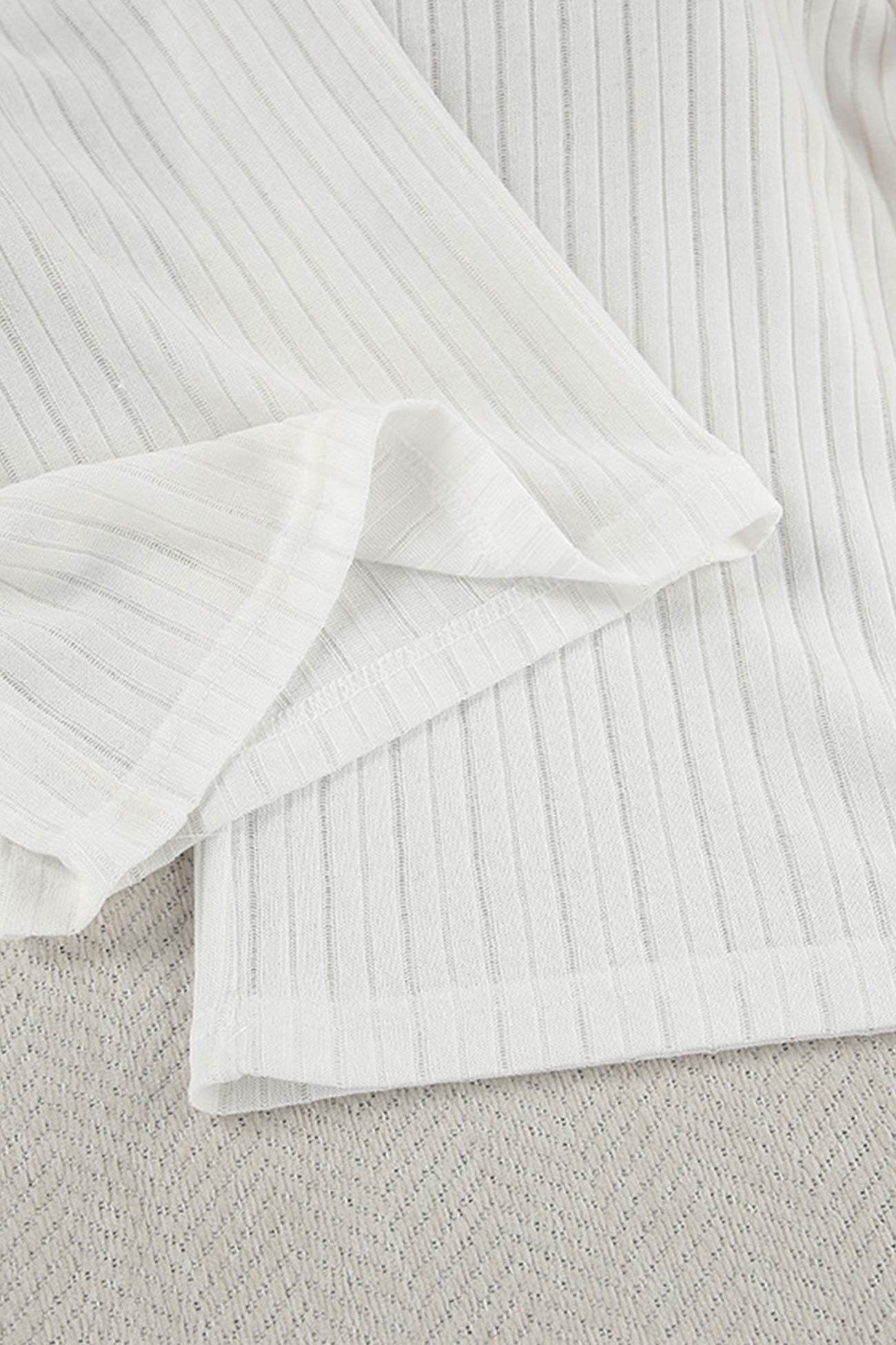 Hollow Out Knit Tank Top Pants Set