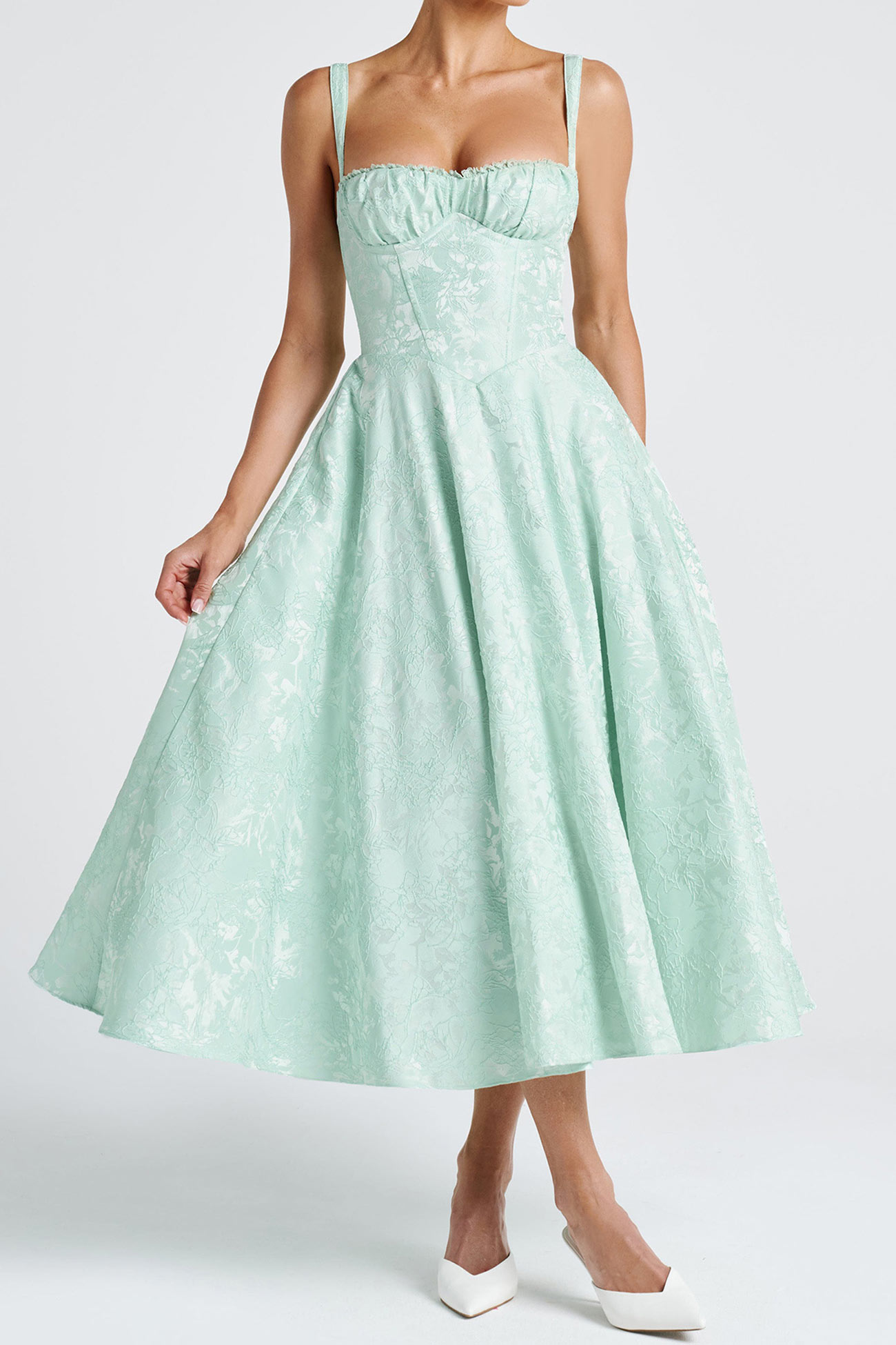 Lace Corset High Waist Swing Dress
