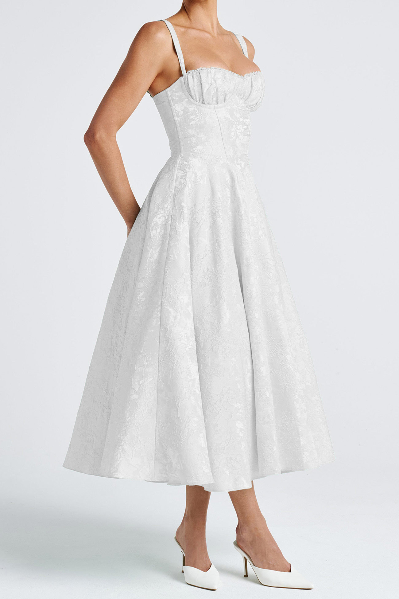 Lace Corset High Waist Swing Dress