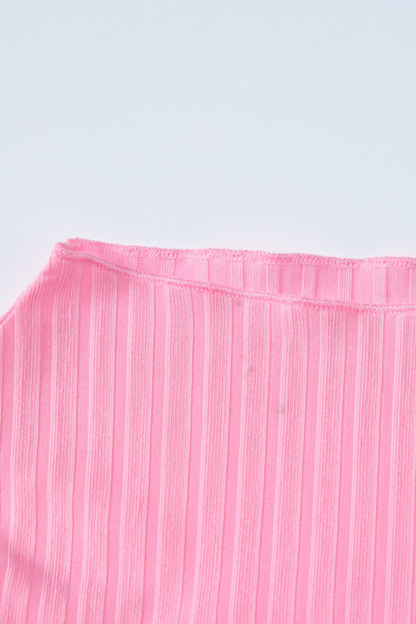 Mock Neck Cowl Back Knit Patchwork Ballon Dress
