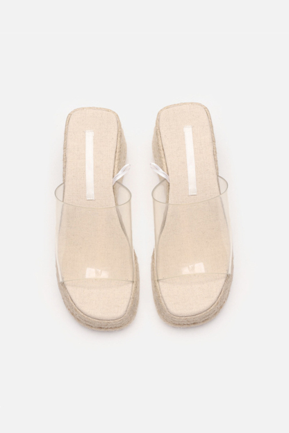 PVC Espadrille Wedge Thick Sandals