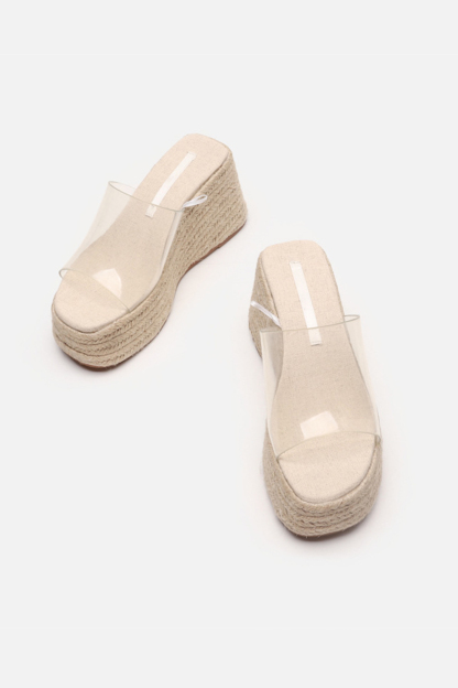 PVC Espadrille Wedge Thick Sandals