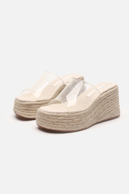 PVC Espadrille Wedge Thick Sandals