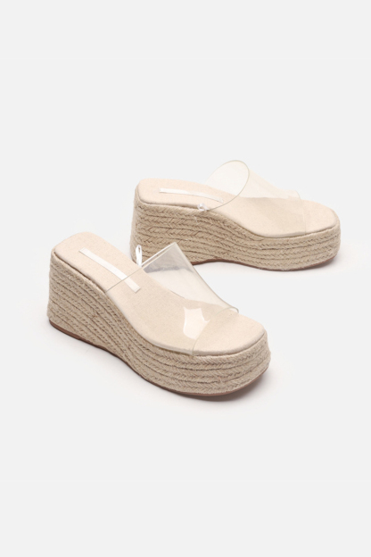 PVC Espadrille Wedge Thick Sandals