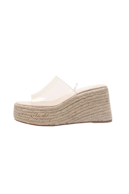 PVC Espadrille Wedge Thick Sandals
