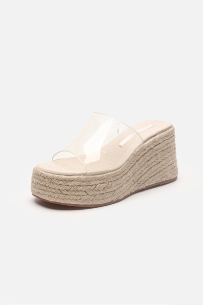PVC Espadrille Wedge Thick Sandals