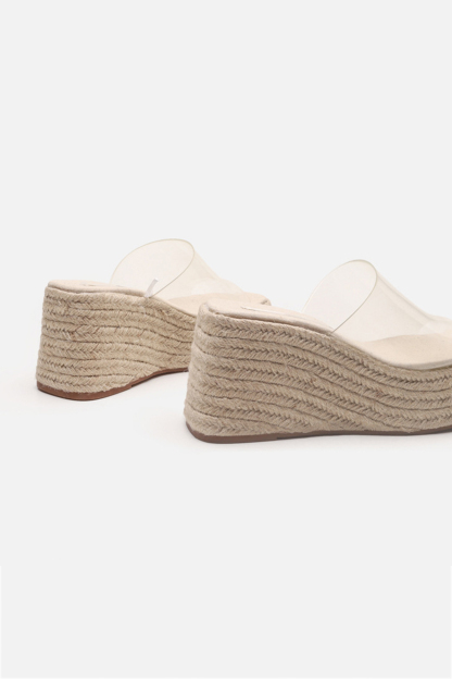 PVC Espadrille Wedge Thick Sandals