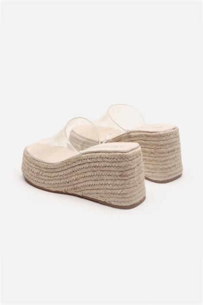 PVC Espadrille Wedge Thick Sandals
