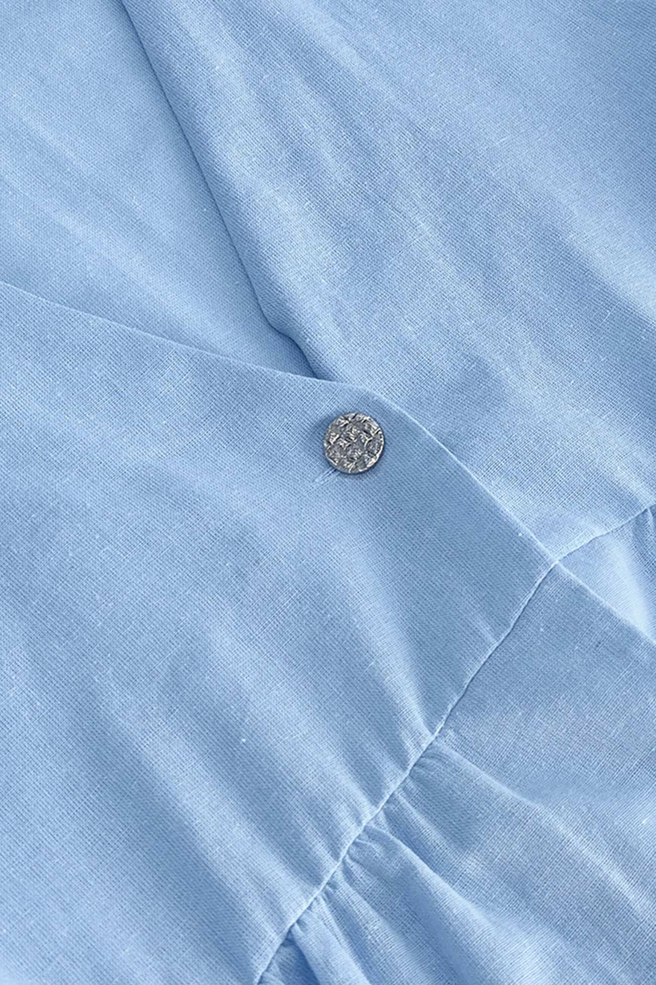 Puff Sleeve V Neck Cotton Sweet Shirt Set