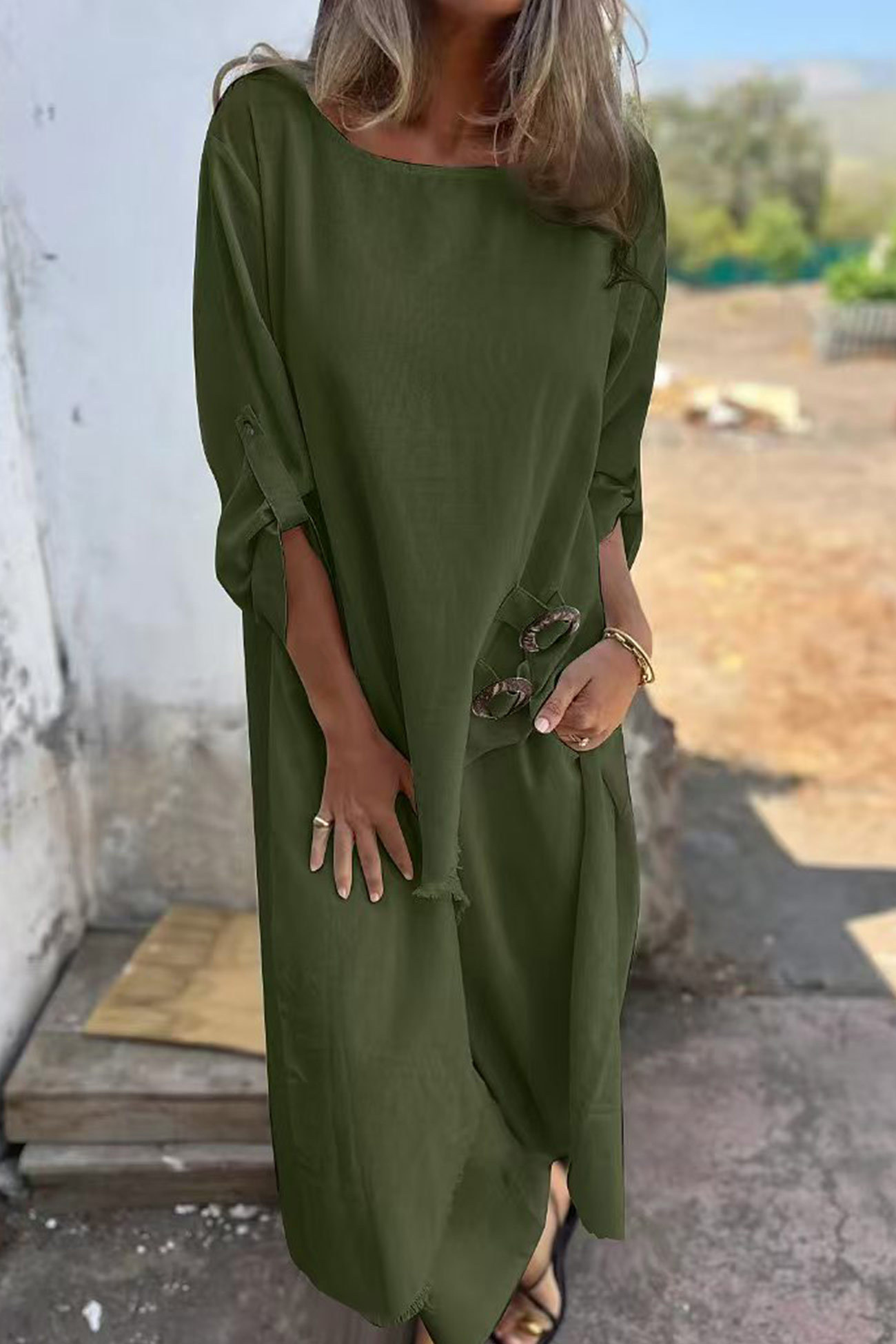 Raw Edge Long Tops Two-piece Pants Set