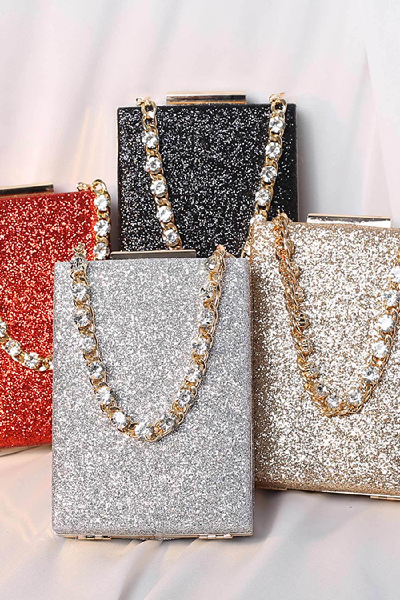 Rhinestone Chain Glitter Handbag