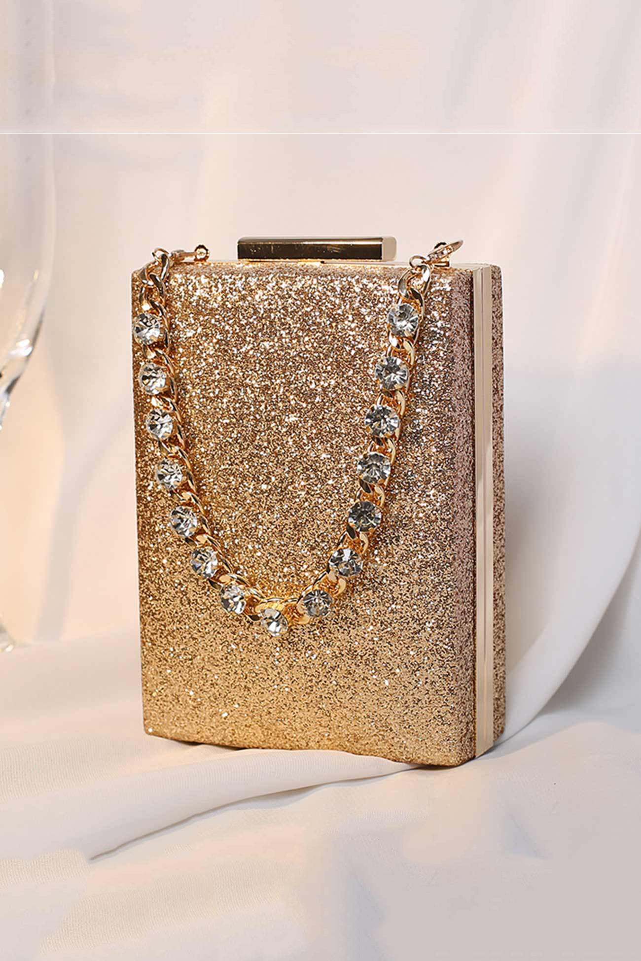 Rhinestone Chain Glitter Handbag