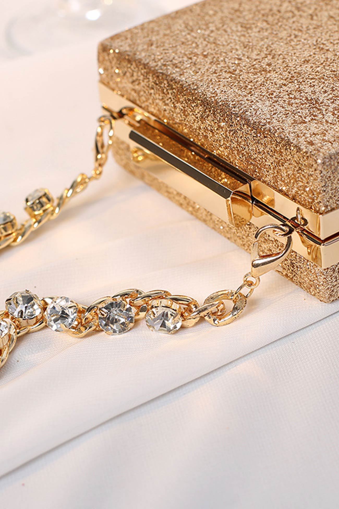 Rhinestone Chain Glitter Handbag