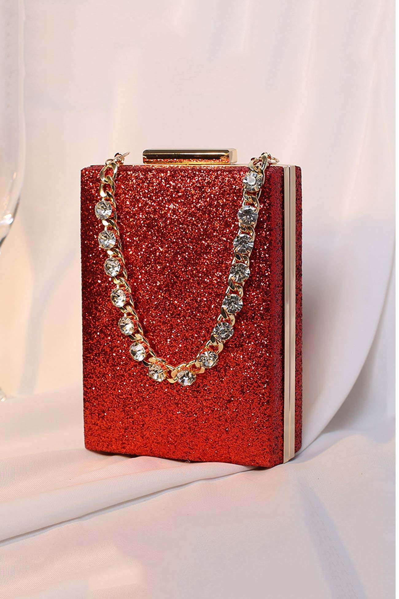 Rhinestone Chain Glitter Handbag