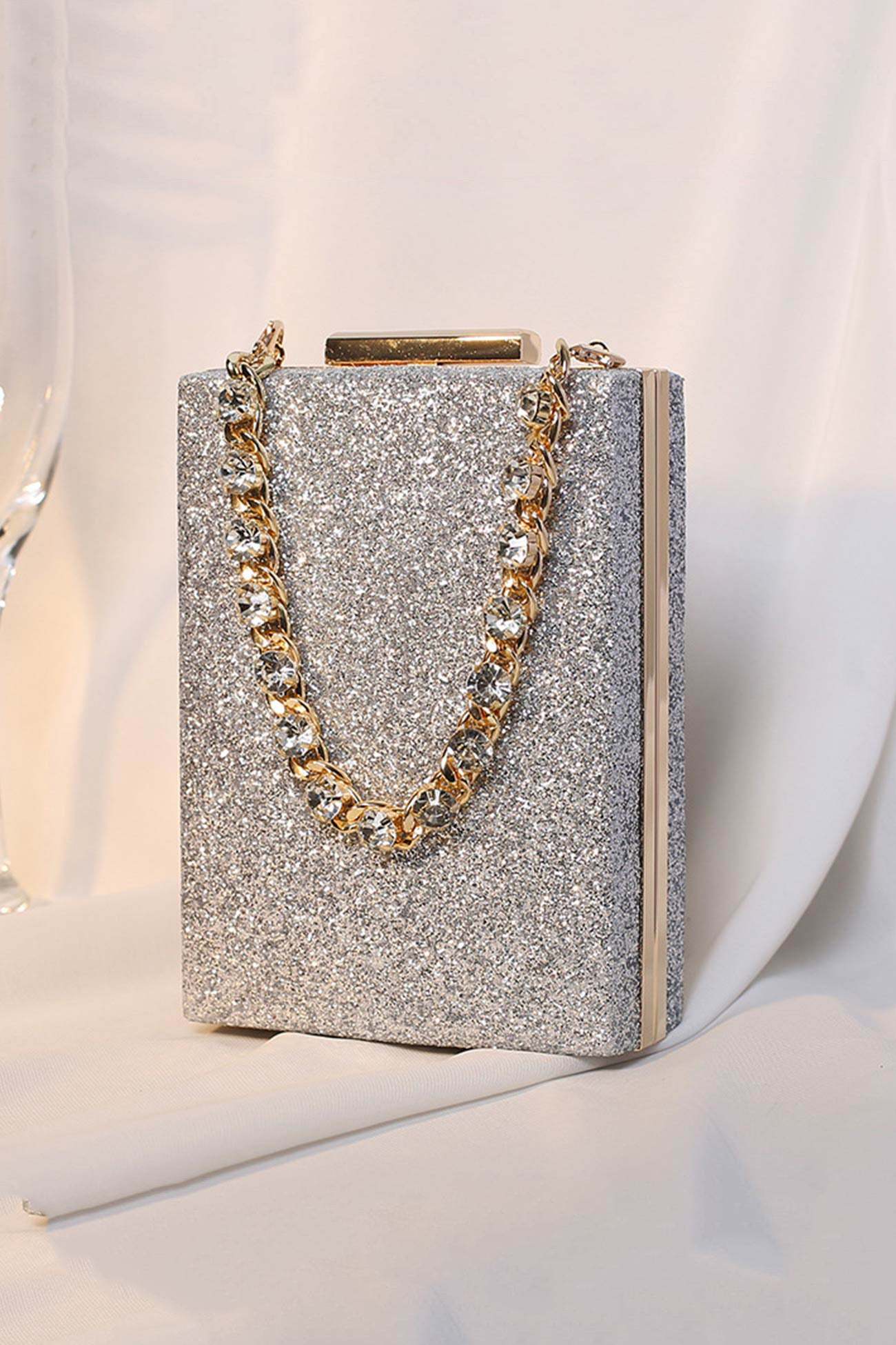 Rhinestone Chain Glitter Handbag