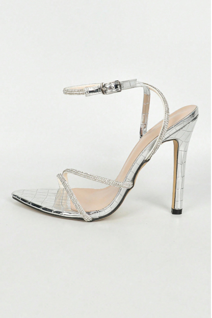 Rhinestone Pointed High Heels