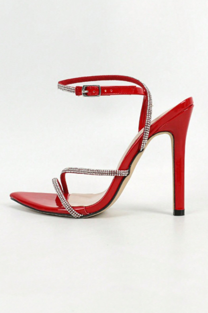 Rhinestone Pointed High Heels