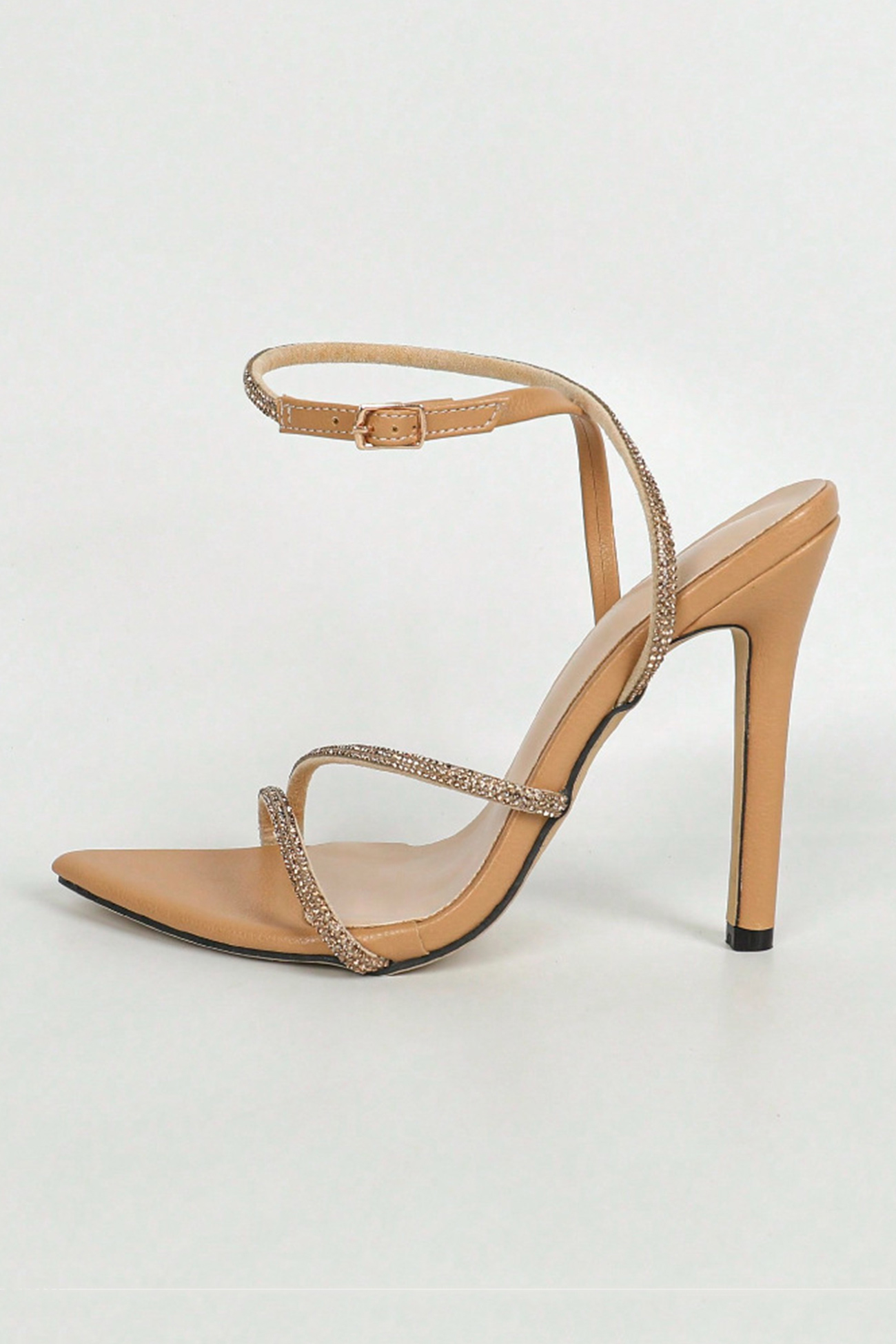 Rhinestone Pointed High Heels