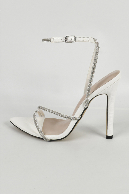 Rhinestone Pointed High Heels