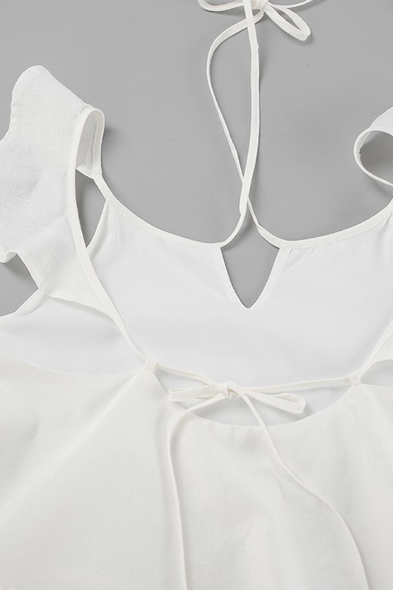 Ruffle Tie-up Cotton Vest Set