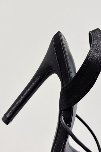 Satin Corsage Flower High Heels