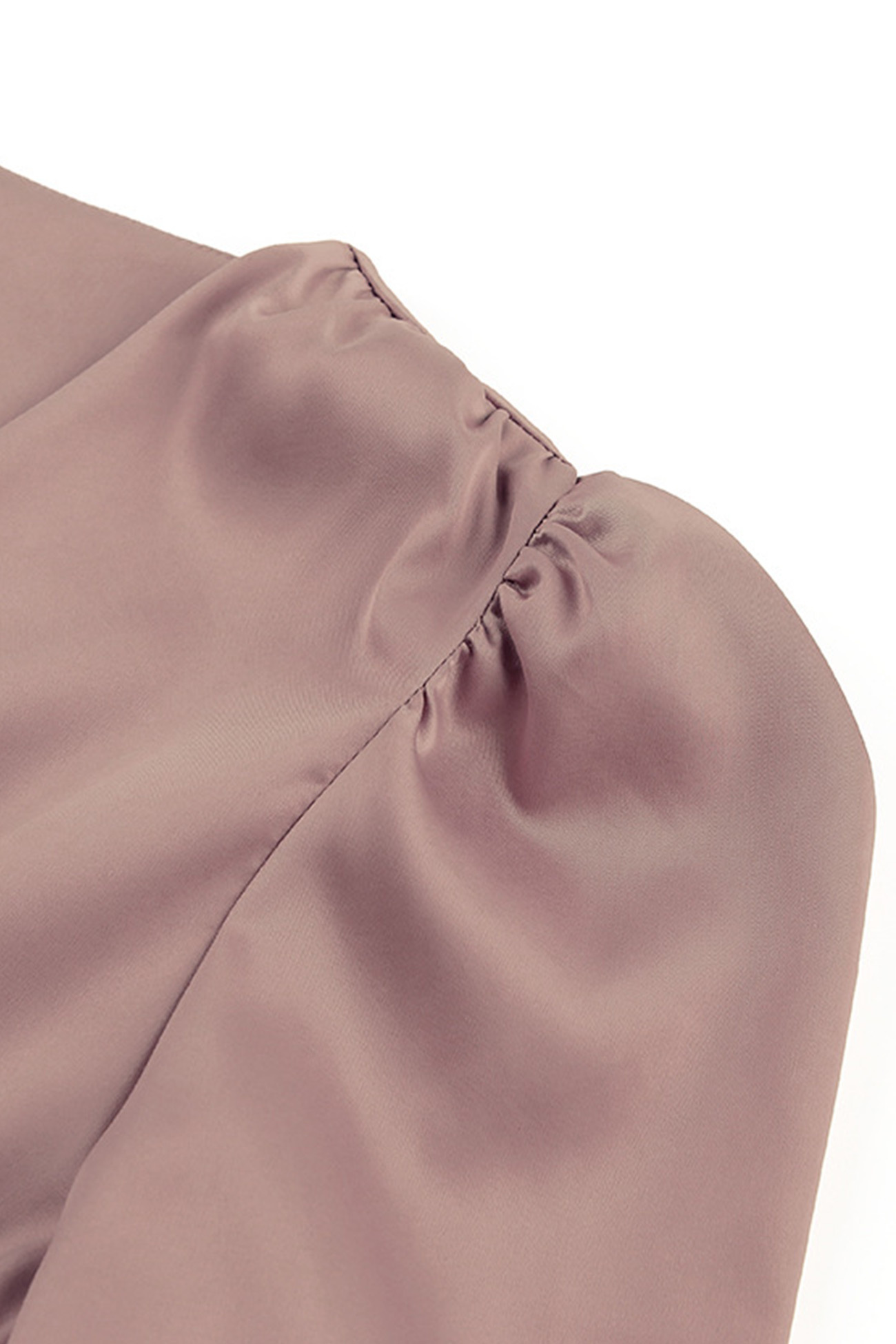 Satin Puff Sleeve Single-breasted Midi Dress