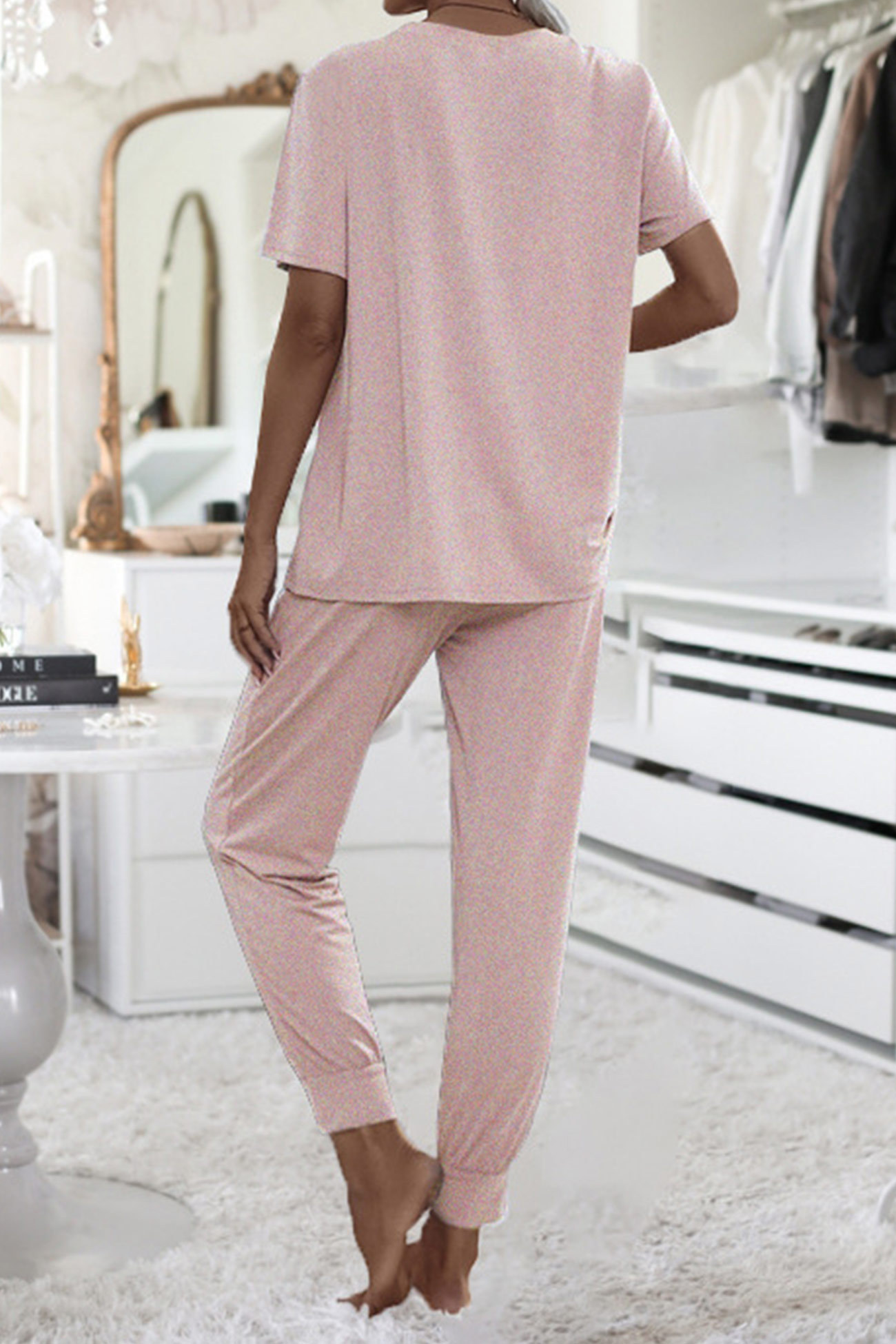 Short Sleeve T-shirt Sweatpants Set