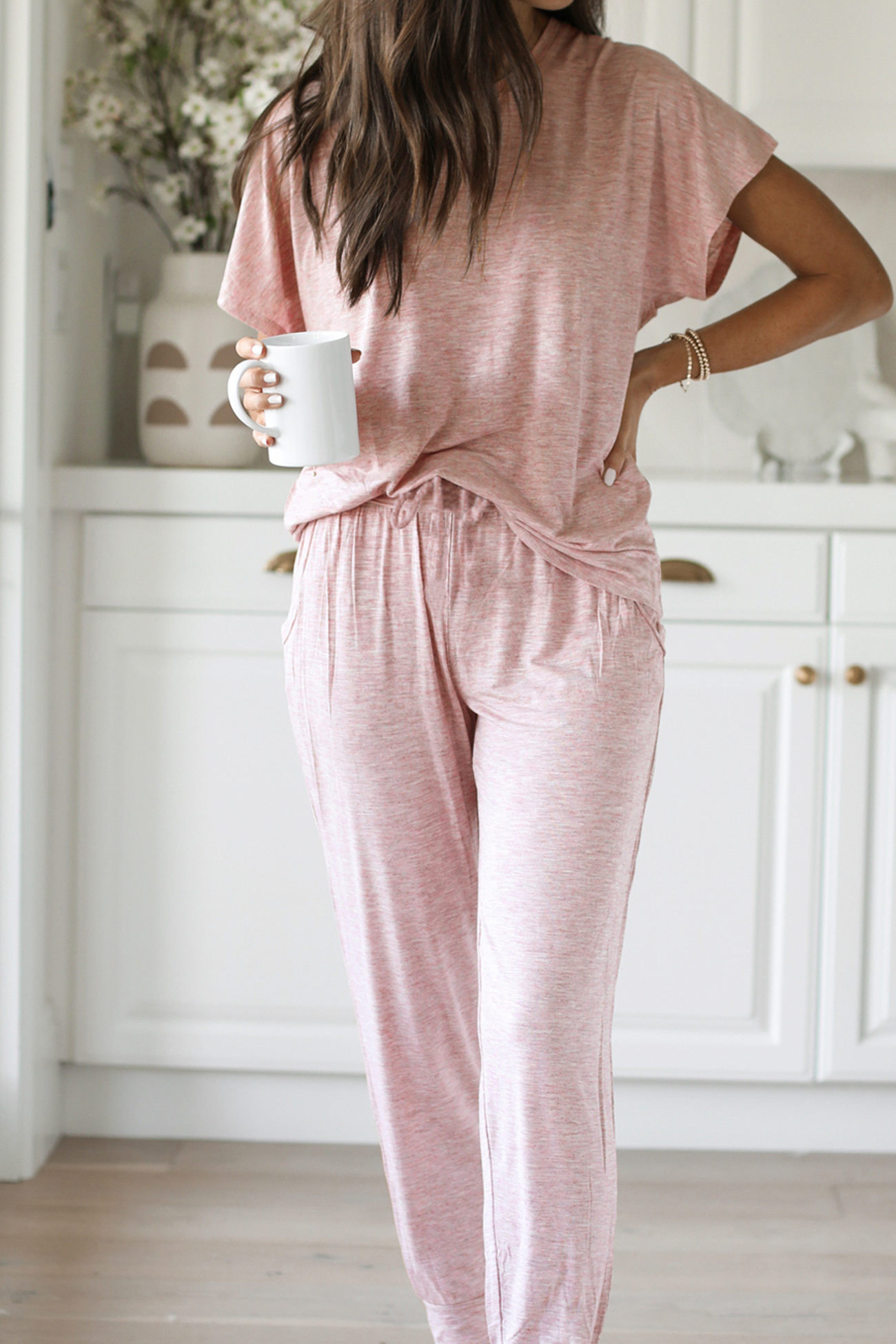 Short Sleeve T-shirt Sweatpants Set